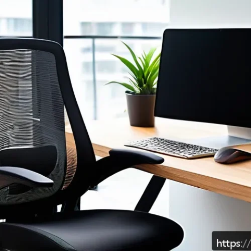 다기능 쿠션의 활용 방법 - A cozy modern home office setup featuring an ergonomic memory foam cushion placed on a sleek office ...
